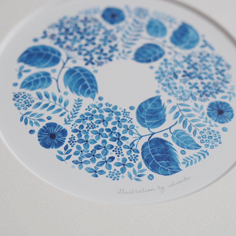 水彩ポスターフレーム付とステーショナリーセット（琥珀糖の雨）